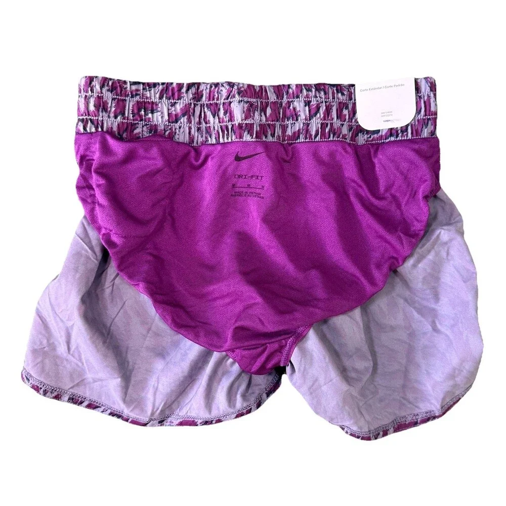 Nike One Woven High-Waisted Shorts Girls Size Medium Purple Lined Training NEW‎